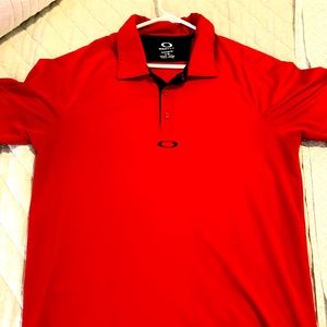 Men’s Red OHydrolix Oakley Golf Polo